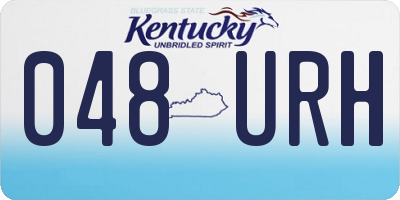 KY license plate 048URH