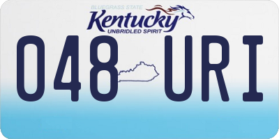 KY license plate 048URI