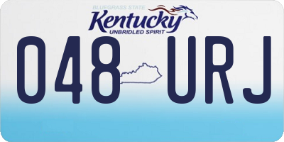 KY license plate 048URJ