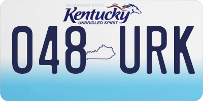 KY license plate 048URK