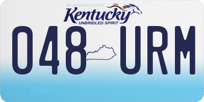 KY license plate 048URM