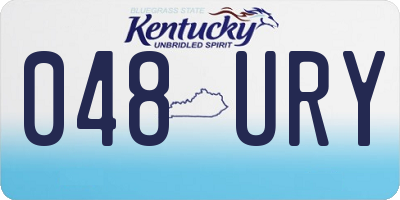 KY license plate 048URY