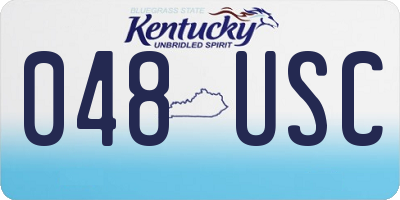 KY license plate 048USC