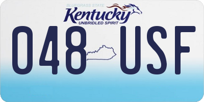 KY license plate 048USF