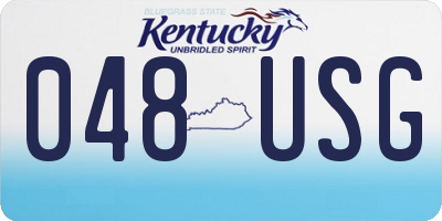 KY license plate 048USG
