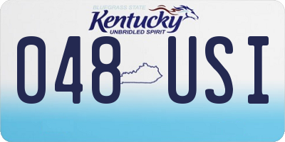 KY license plate 048USI