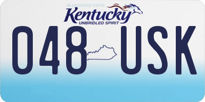 KY license plate 048USK