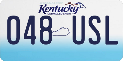 KY license plate 048USL