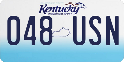 KY license plate 048USN