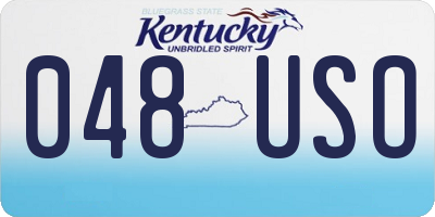 KY license plate 048USO