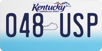 KY license plate 048USP