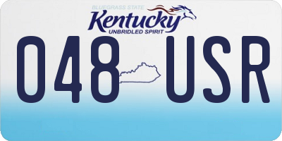 KY license plate 048USR
