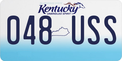 KY license plate 048USS