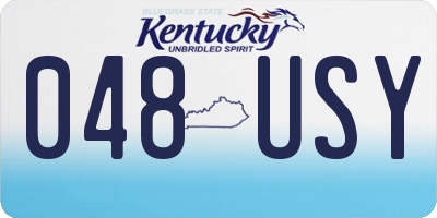 KY license plate 048USY