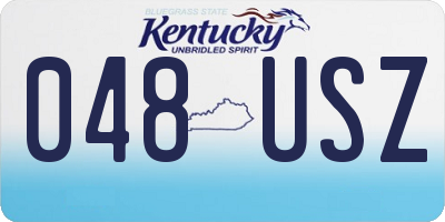 KY license plate 048USZ