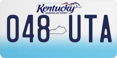 KY license plate 048UTA