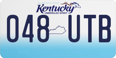 KY license plate 048UTB
