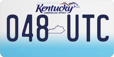 KY license plate 048UTC