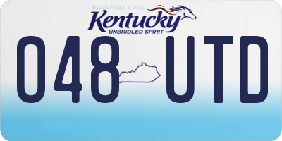 KY license plate 048UTD