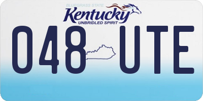 KY license plate 048UTE