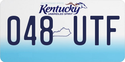 KY license plate 048UTF