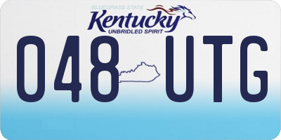 KY license plate 048UTG