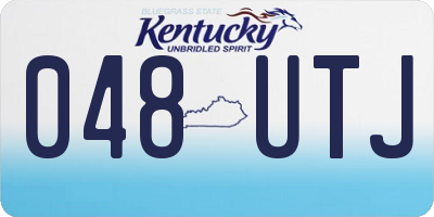 KY license plate 048UTJ