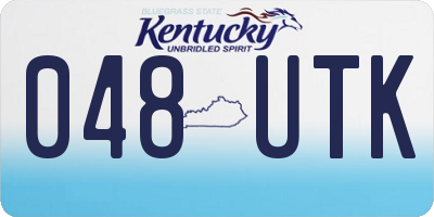 KY license plate 048UTK