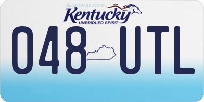 KY license plate 048UTL