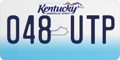 KY license plate 048UTP