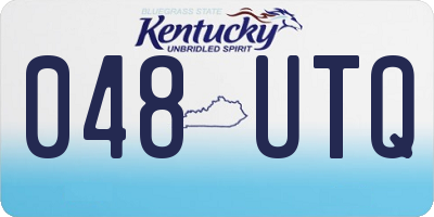 KY license plate 048UTQ