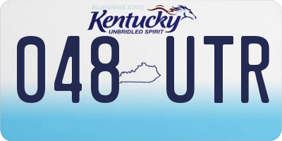 KY license plate 048UTR