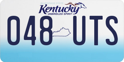 KY license plate 048UTS