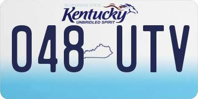 KY license plate 048UTV
