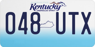 KY license plate 048UTX