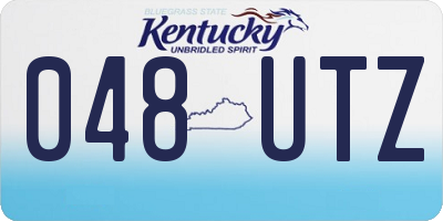 KY license plate 048UTZ