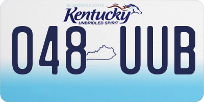 KY license plate 048UUB