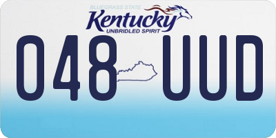 KY license plate 048UUD