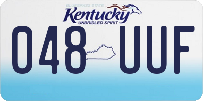 KY license plate 048UUF