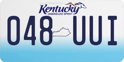 KY license plate 048UUI