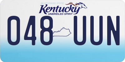 KY license plate 048UUN