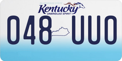 KY license plate 048UUO
