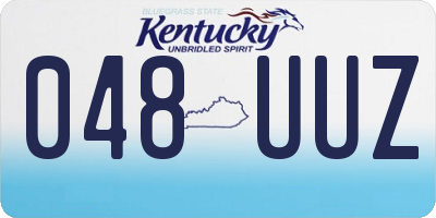 KY license plate 048UUZ