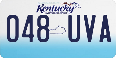 KY license plate 048UVA