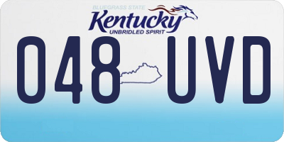 KY license plate 048UVD