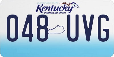 KY license plate 048UVG