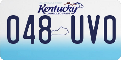KY license plate 048UVO