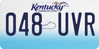 KY license plate 048UVR