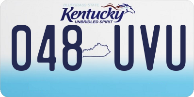 KY license plate 048UVU