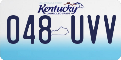 KY license plate 048UVV